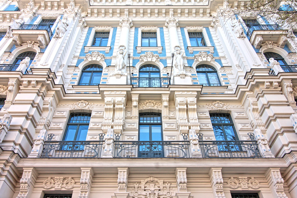 Art Nouveau architecture at Alberta Street in Riga