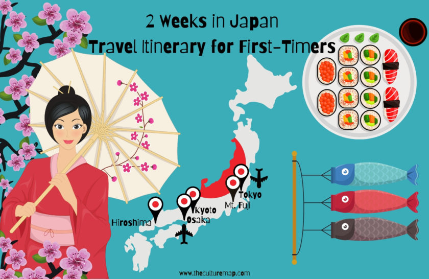 Two weeks in Japan itinerary with map