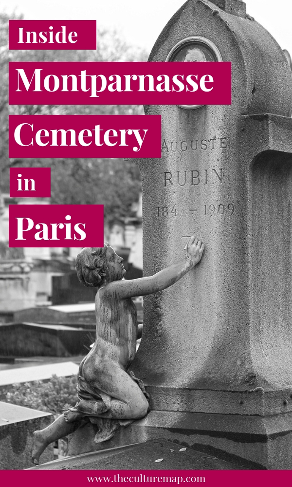 Inside Montparnasse Cemetery in Paris, France