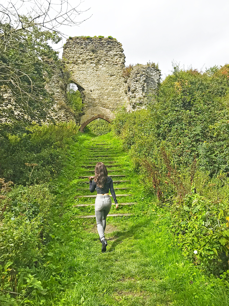 Ruins of Wigmore Castle in Herefordshire