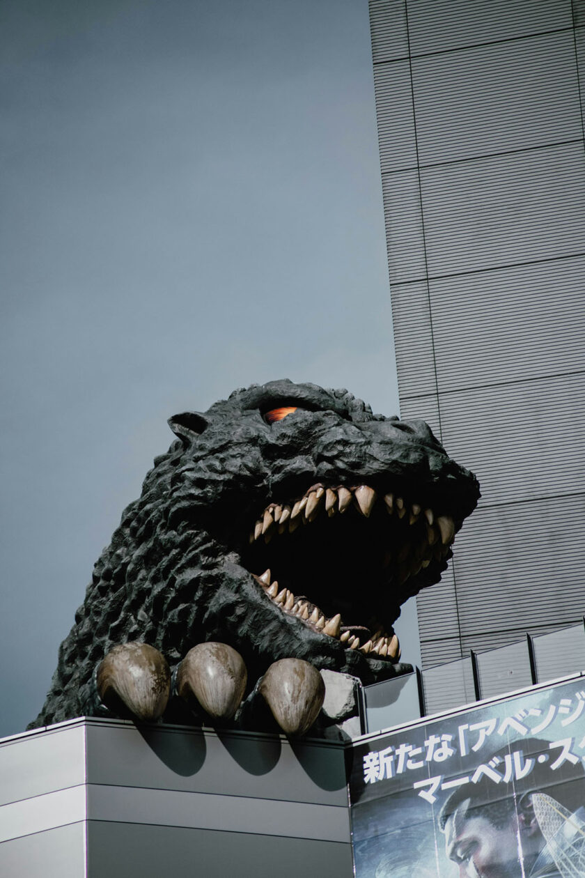 Godzilla Head in Shinjuku, Tokyo