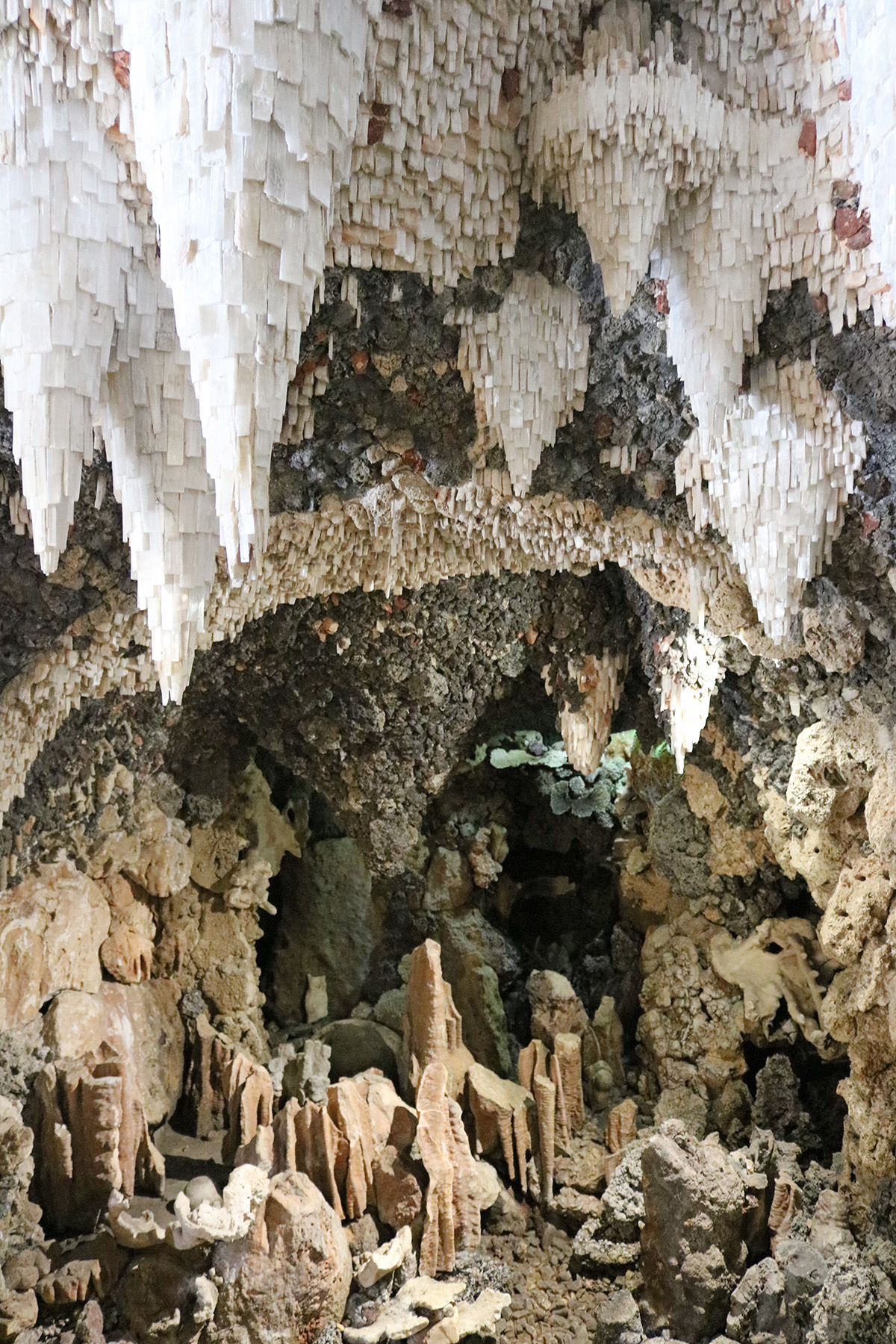 Inside the crystal grotto in Painshill Park, Cobham, Surrey