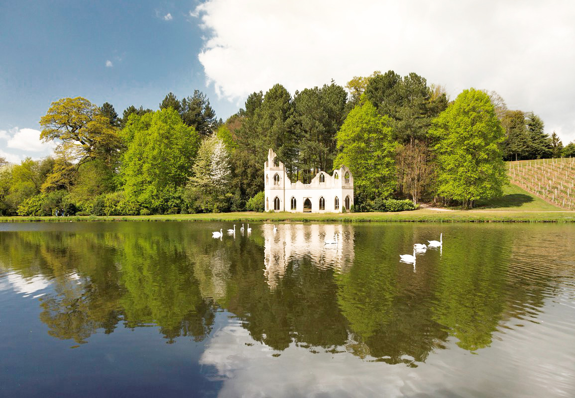 Painshill Park - the crystal grotto and abbey ruins