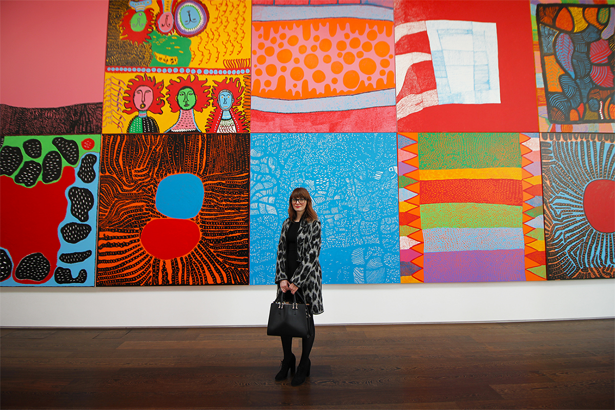 Yayoi Kusama paintings at the Victoria Miro gallery in London 2018
