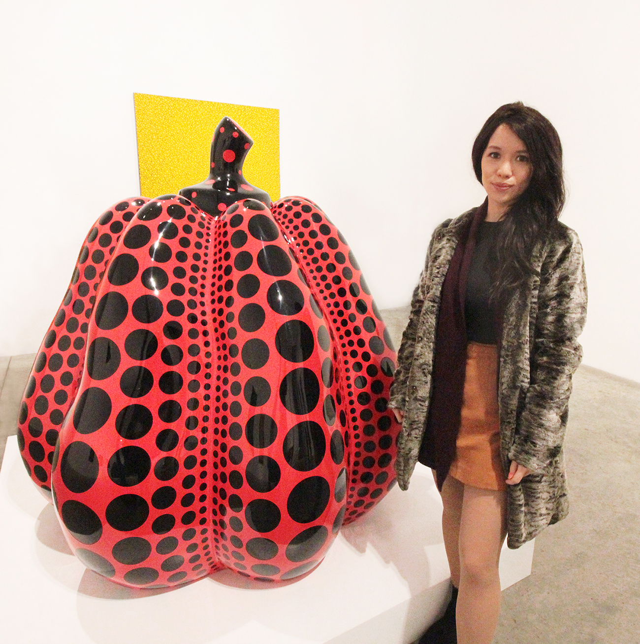 Polka dotted pumpkin - inside the Yayoi Kusama exhibition at the Miro Gallery in London 2018