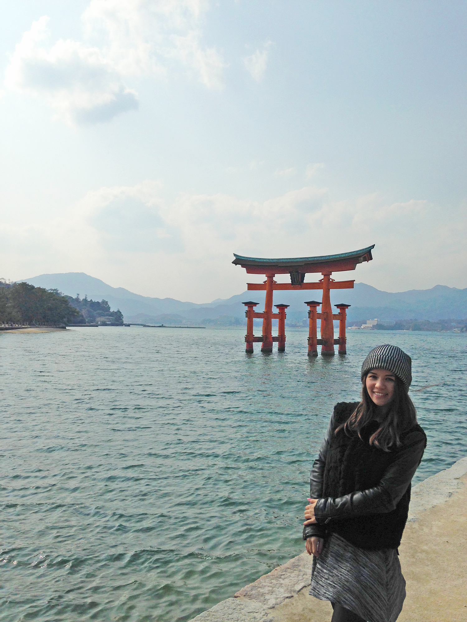 The famous torii gate of the Itsukushima on Miyajima Island