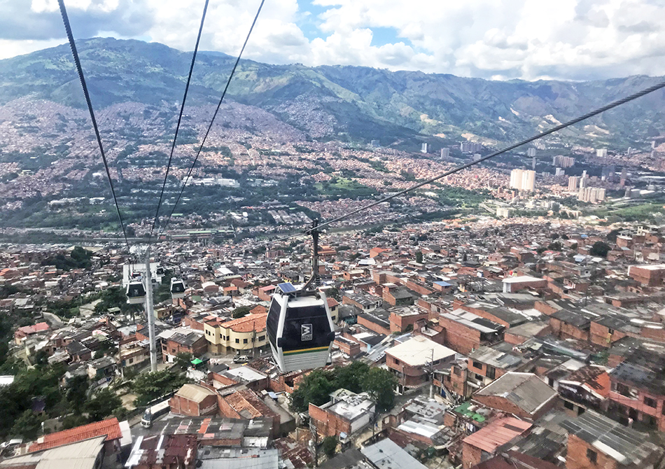 Medellin cable car - visiting Comuna 13