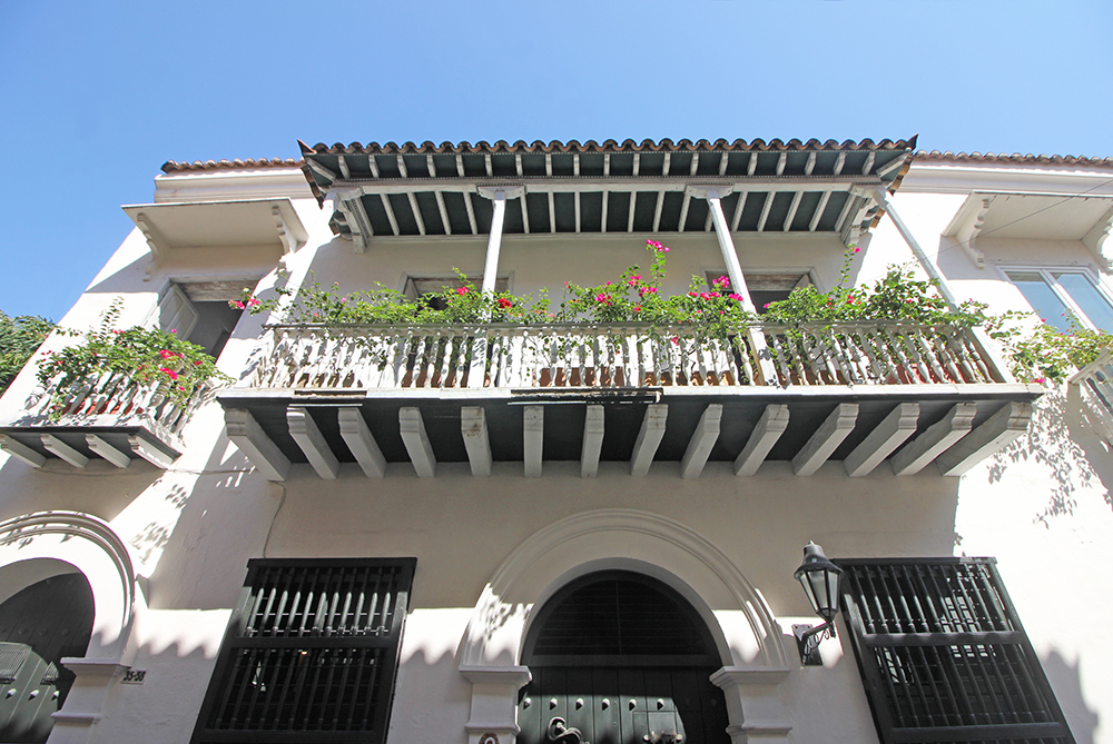 The beautiful buildings and houses of Cartagena, Colombia