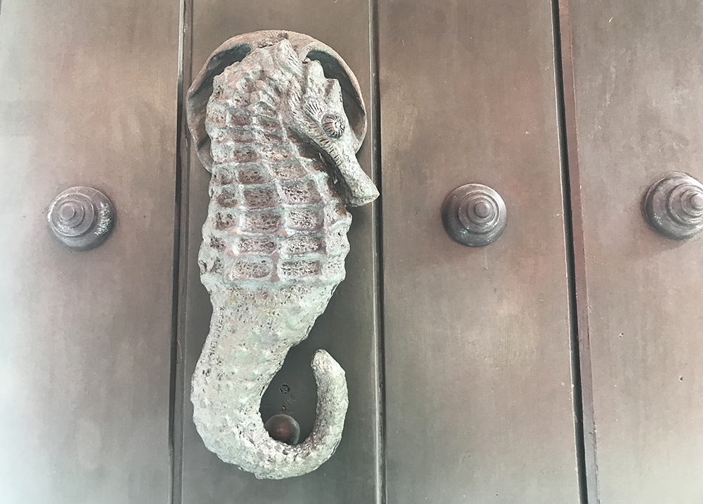 Ornate doors and aldabas (door knockers) in Cartagena, Colombia