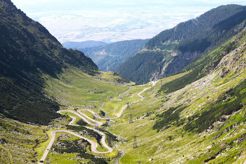 transfagarasan highway road in Romania