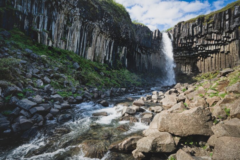 Svartifoss Waterfall in Iceland hike