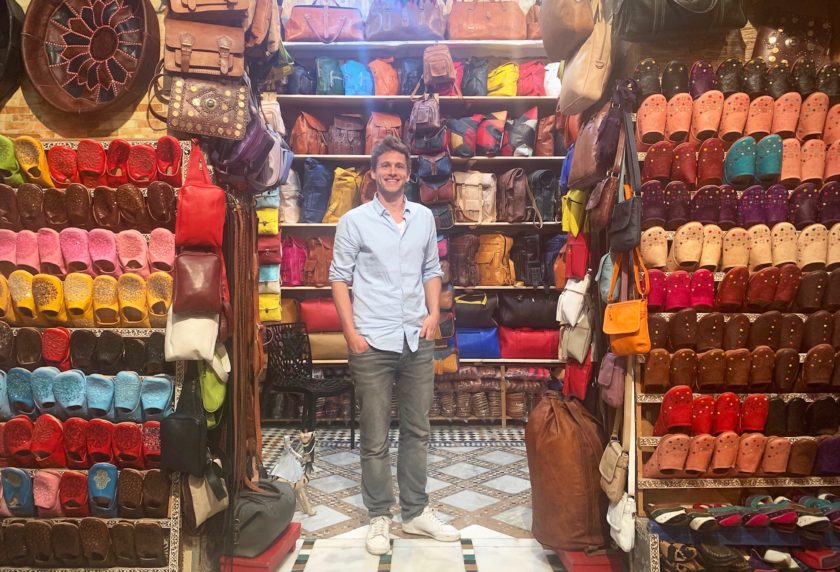 Tannery and buying leather in Fez