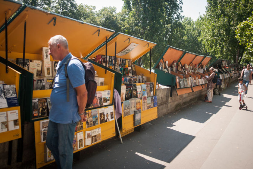 Bookstalls along the River Seine in Paris - literary locations