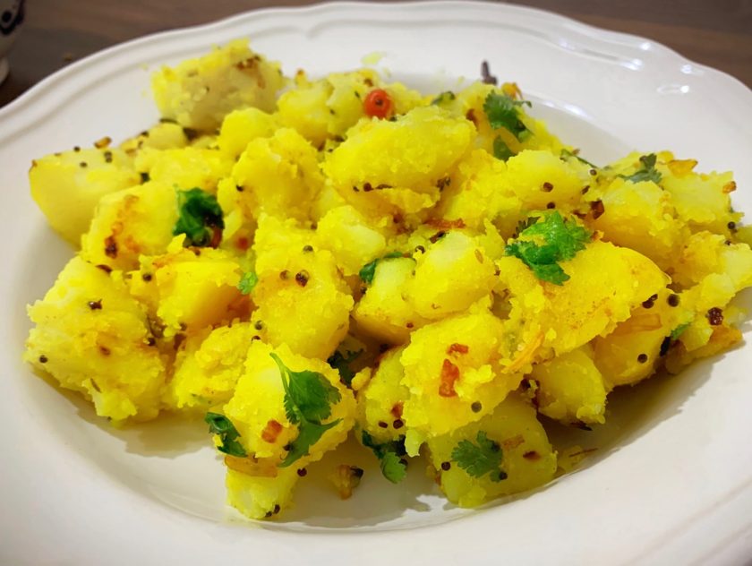 Bombay aloo potatoes, Indian dishes, recipe