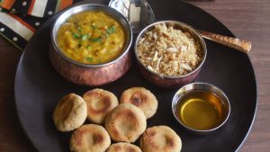 Dal Baati Churma - Vegetarian Indian dishes