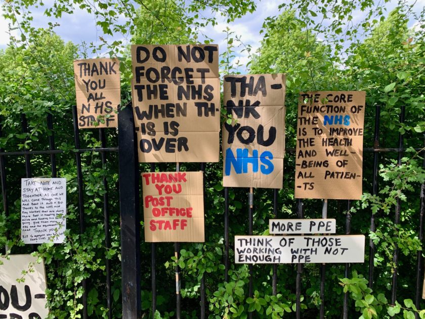 Street art for NHS and key workers during Covid-19