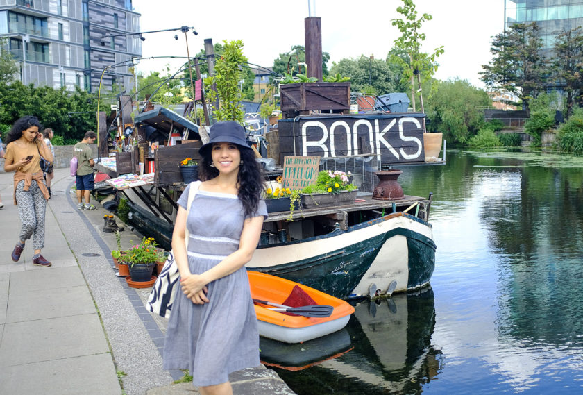 Canalboat bookshop on Regent's Canal in London
