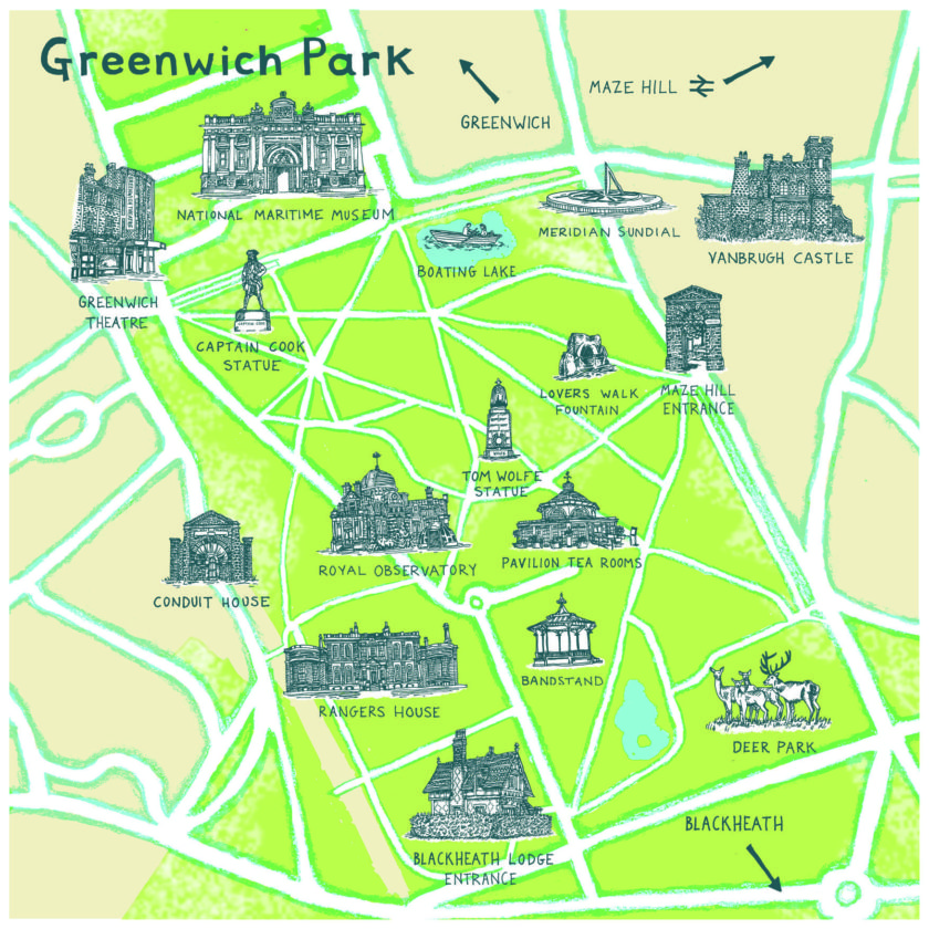 Greenwich Park Map Guide