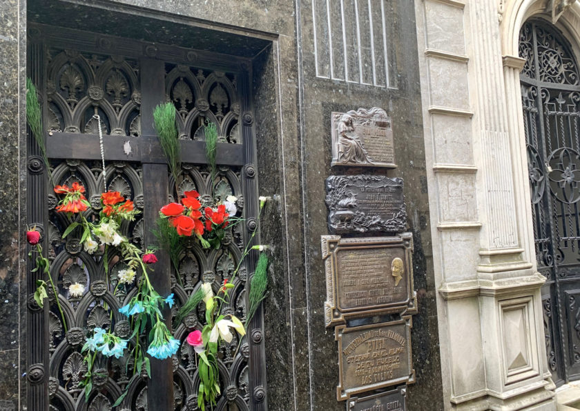 Eva Peron 'Evita' buried at Recoleta Cemetery in Beunos Aires