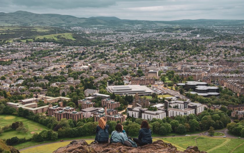 Top of Arthur's Seat in Edinburgh