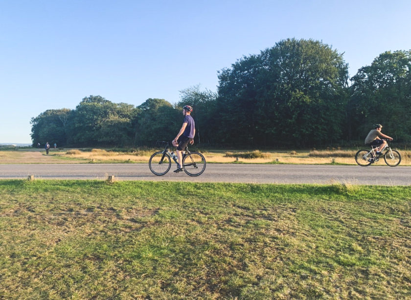 Cycling in Richmond Park, London
