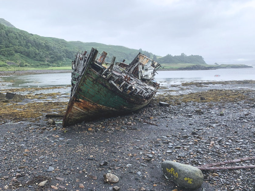 shipwreck on Isle of Kererra, Scotland