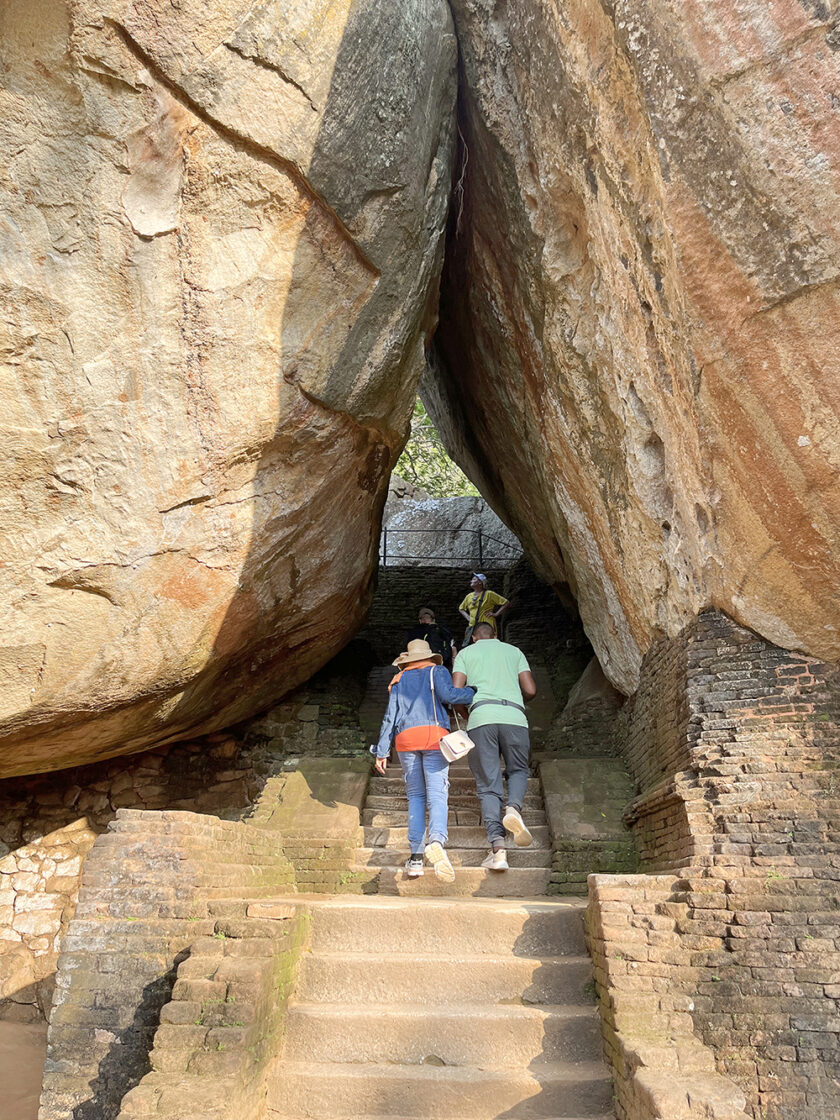 Climbing Lion's Rock in Sigiriya, Sri Lanka