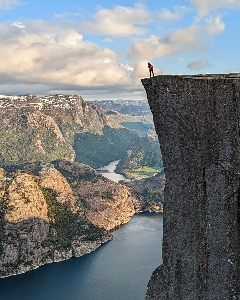 Hiking Pulpit Rock in Norway