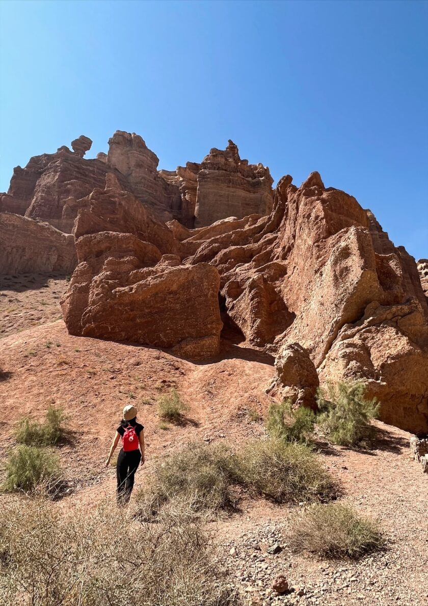 Hiking in Charyn Canyon in Kazakhstan