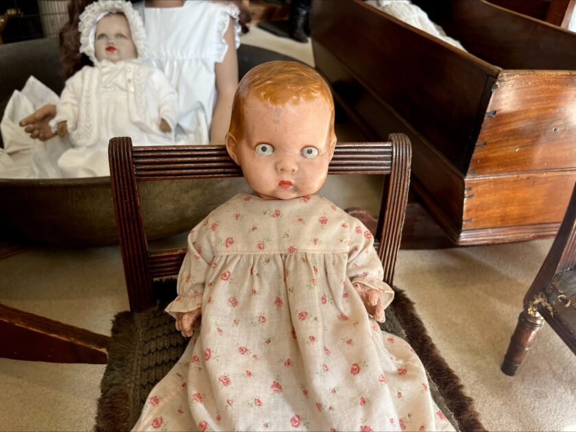 Children's bedroom inside Knebworth house - creepy dolls