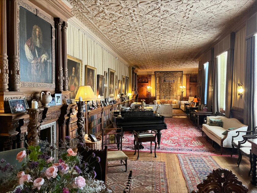 Inside Knebworth House, stately home, England