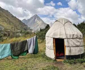 Yurt accommodation, hiking in Kyrgyzstan