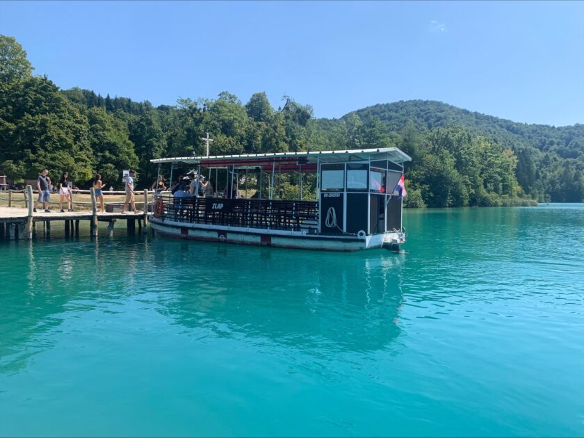Boat across Kozjak Lake in Plitvice National Park