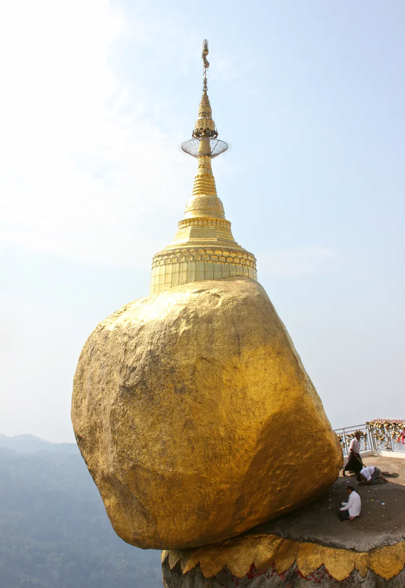Golden Rock in Myanmar - unique rock formations
