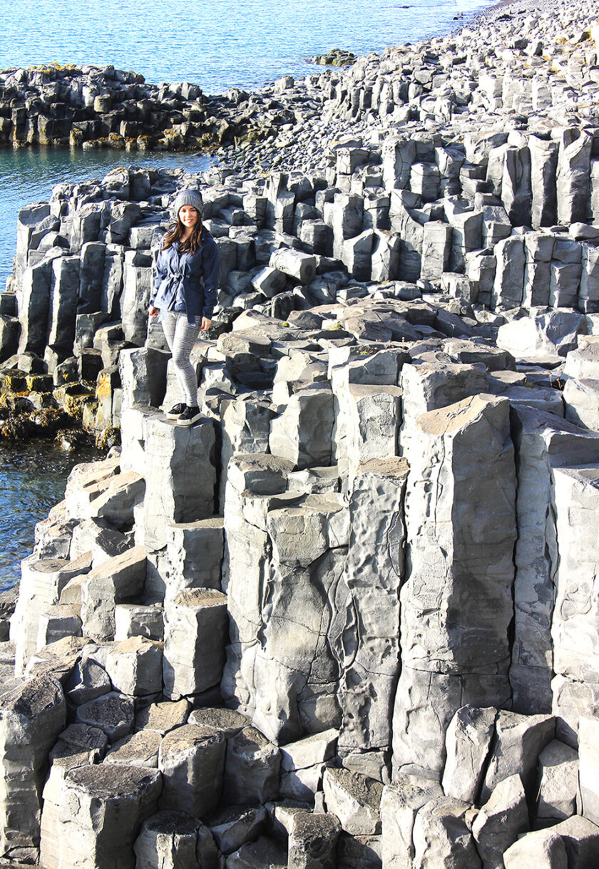 Basalt rock formations in Iceland
