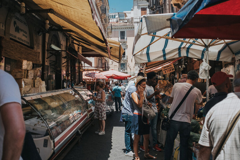 Catania street food market
