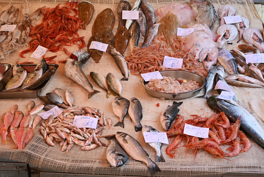 Fish market in Catania