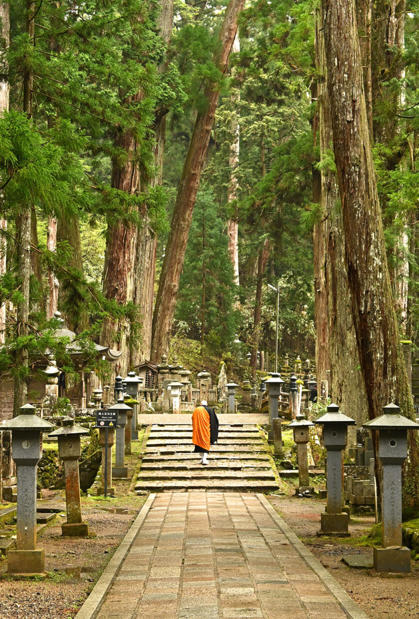 Buddhist monk mount Koya, Japan