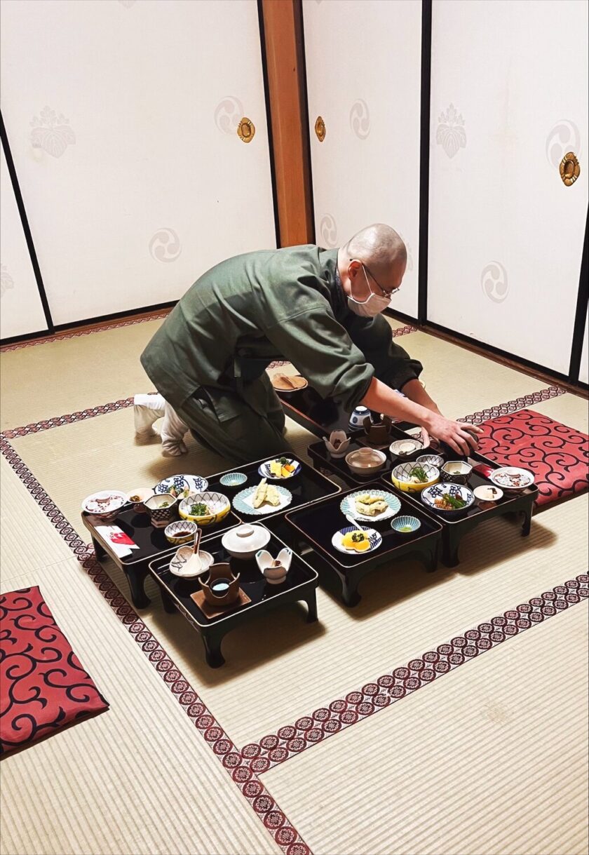 Shojin Ryori meal at buddhist temple in Koyasan
