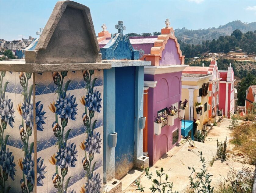 Chichicastenango Cemetery in Guatemala - colourful tombs
