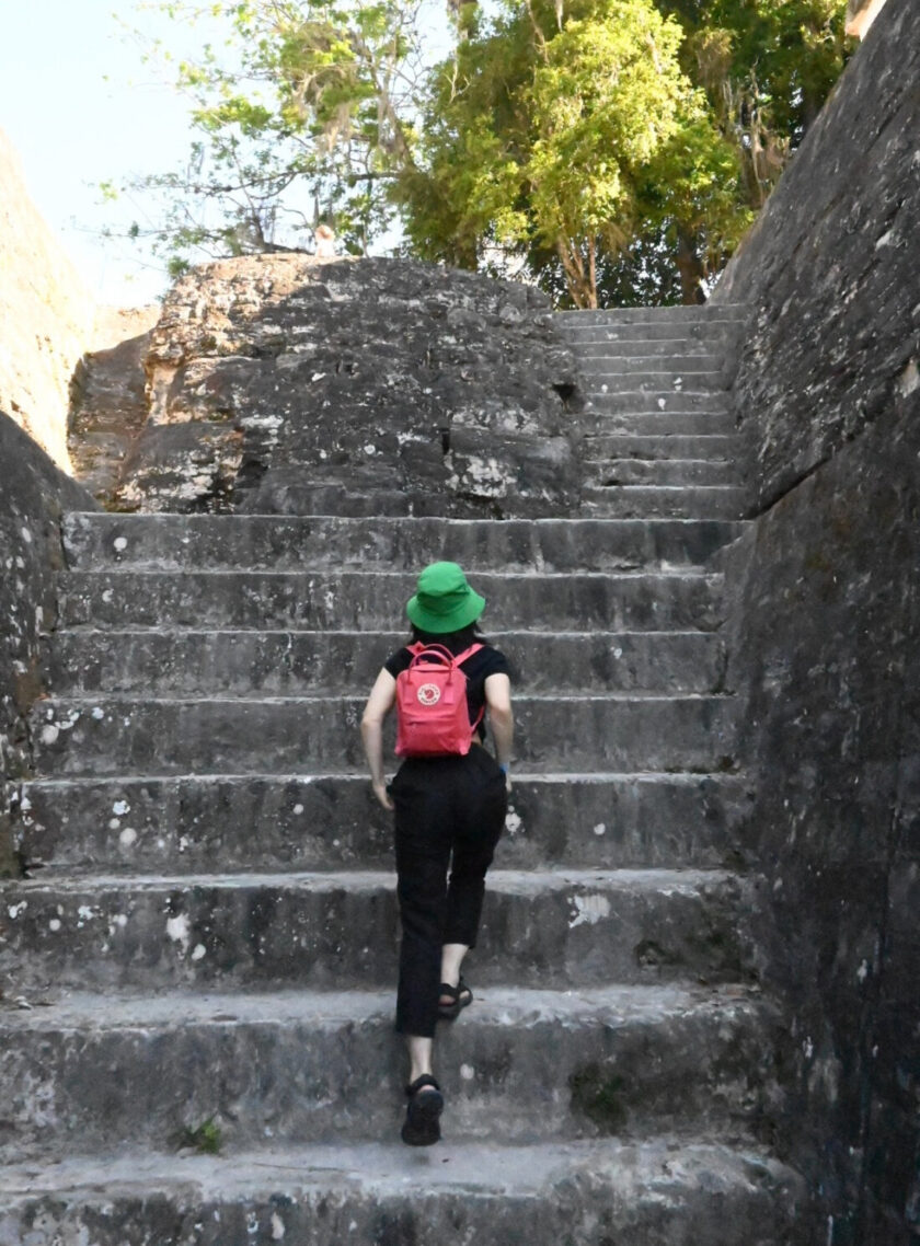 Tikal - climbing temple ruins